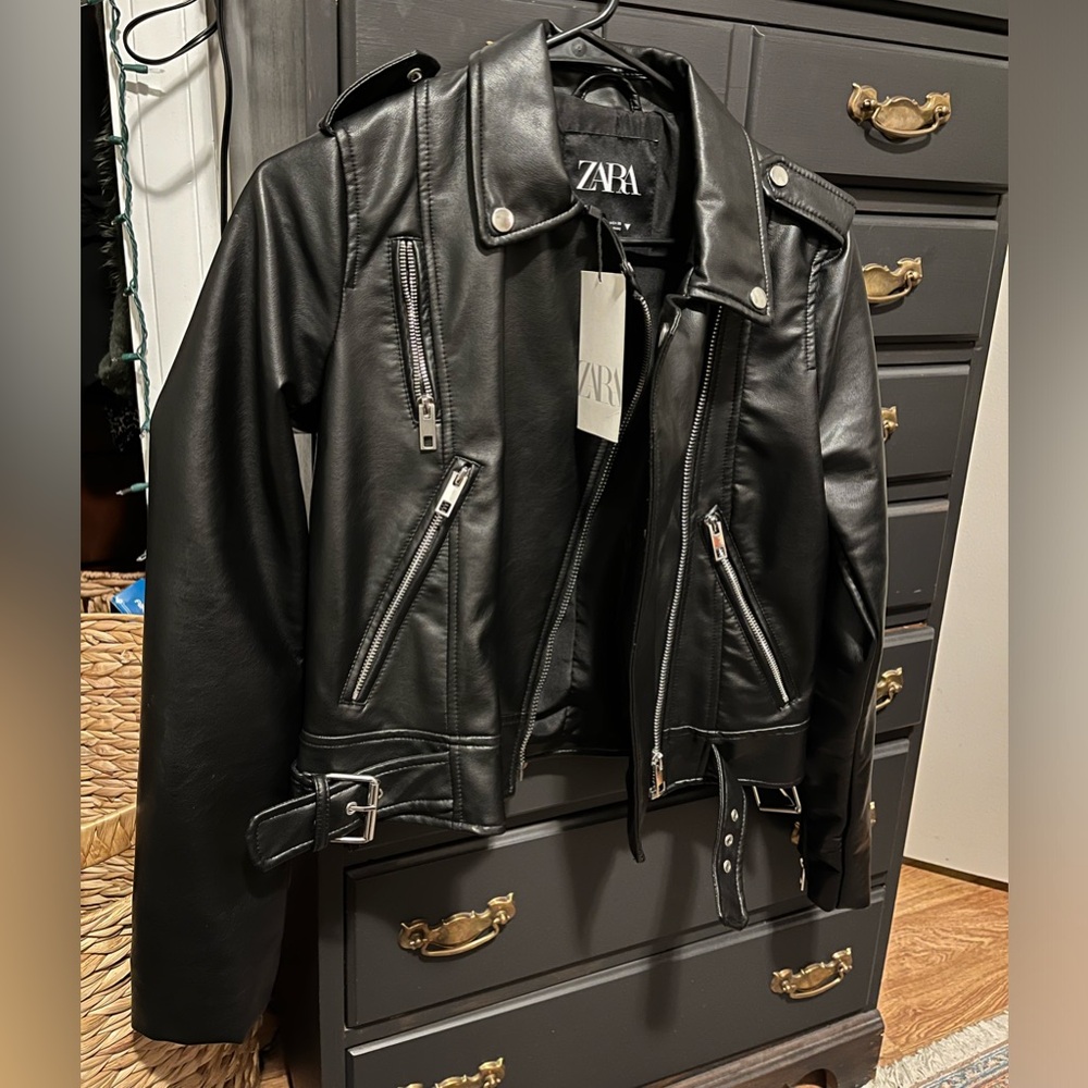 Zara Faux Leather Jacket NWT